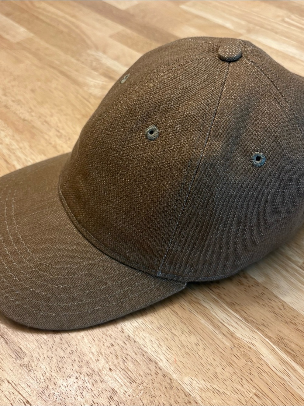 WIESMADE DENIM CAP
14OZ | BROKEN TWILL DENIM WHEAT - Picture 4 of 6